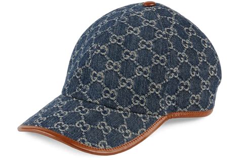 Gucci GG Baseball Cap Blue/Ivory/Brown Men's .